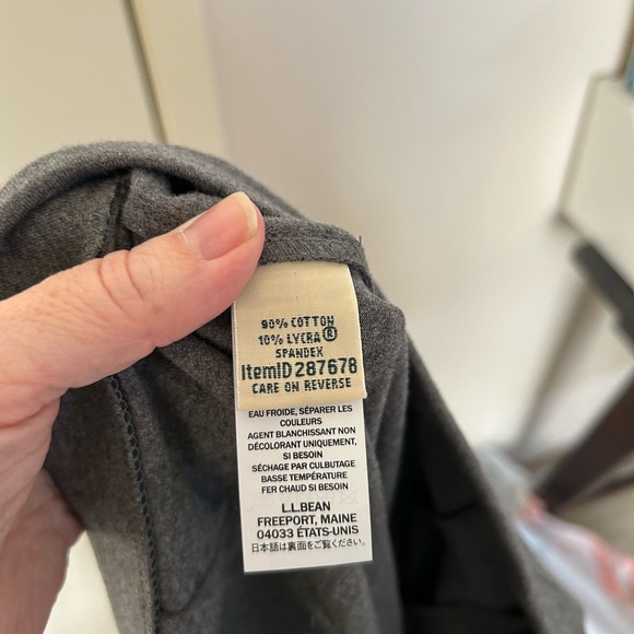 LL Bean Crop Knit Grey Pants size M Reg- New with Tag - Picture 6 of 7